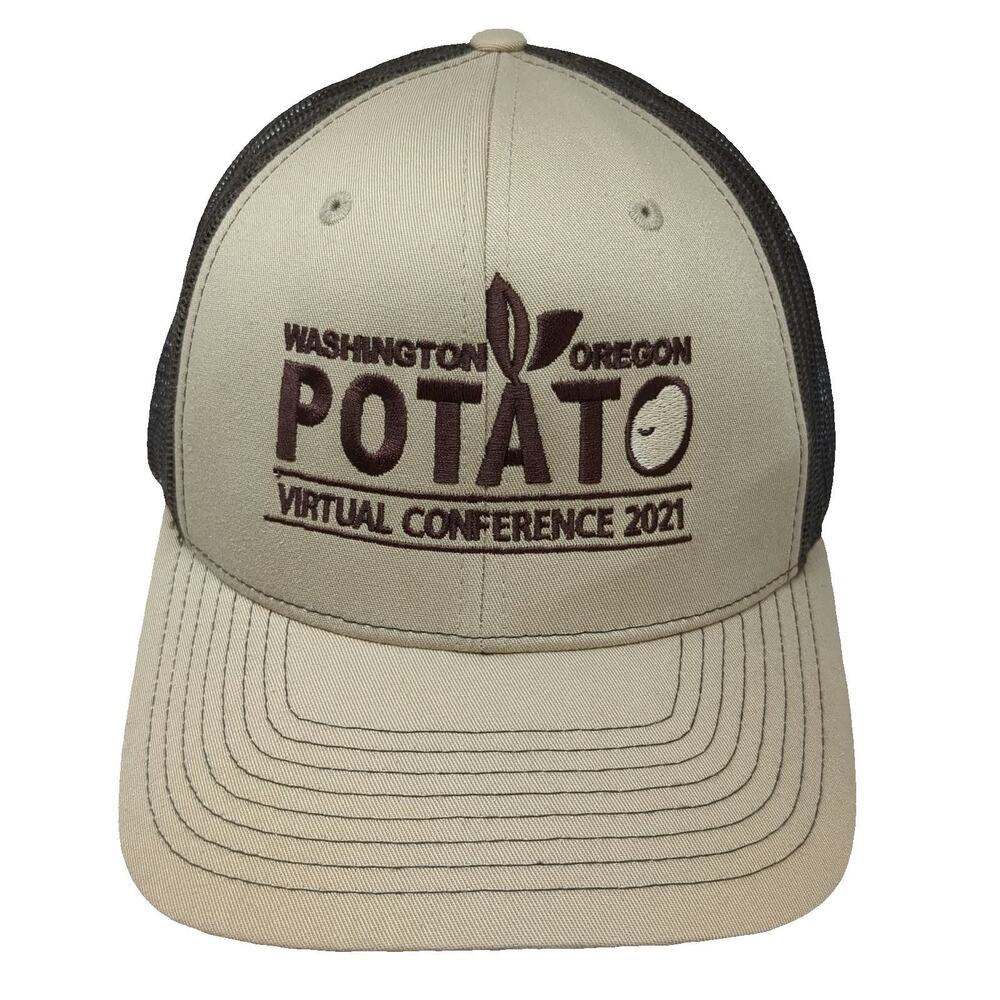 Richardson Trucker Hat Beige Brown One Size Potato Virtual Conference 2021 Mesh